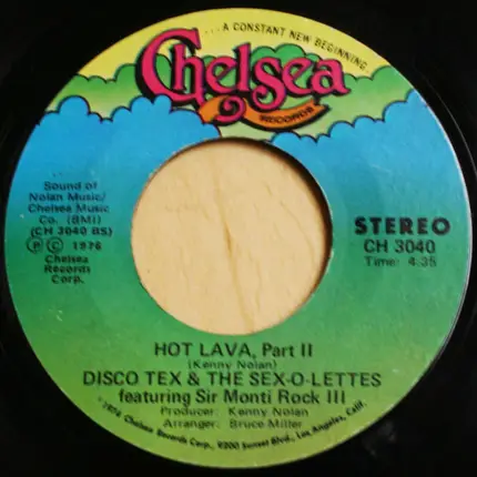 Disco Tex & His Sex-O-Lettes Featuring Sir Monti Rock III - Hot Lava