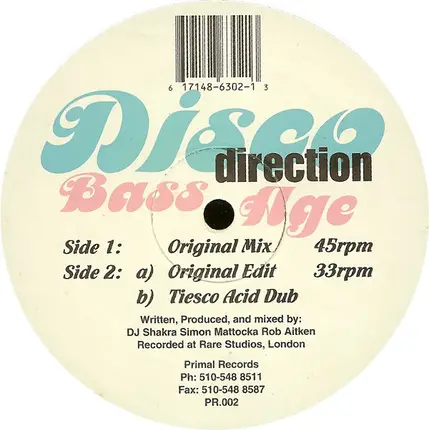 Disco Direction - Bass Age