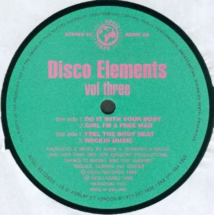Disco Elements - Volume Three