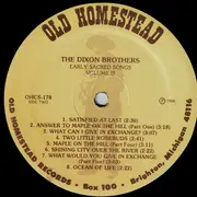 LP - Dixon Brothers - Volume III - Early Sacred Songs
