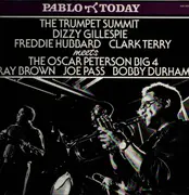 LP - Dizzy Gillespie , Freddie Hubbard , Clark Terry Meets The Oscar Peterson Big 4 - The Trumpet Summit Meets The Oscar Peterson Big 4 - Misprint, Gatefold