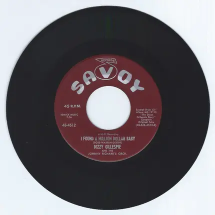 Dizzy Gillespie , Johnny Richards And His Orchestra - Swing Low Sweet Chariot / I Found A Million Dollar Baby