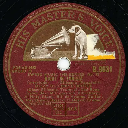 Dizzy Gillespie Septet - 52nd Street Theme / Night In Tunisia