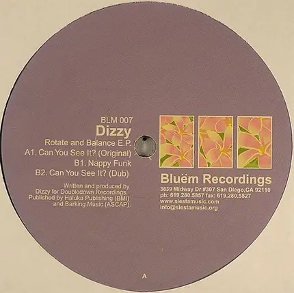 Dizzy - Rotate And Balance E.P.