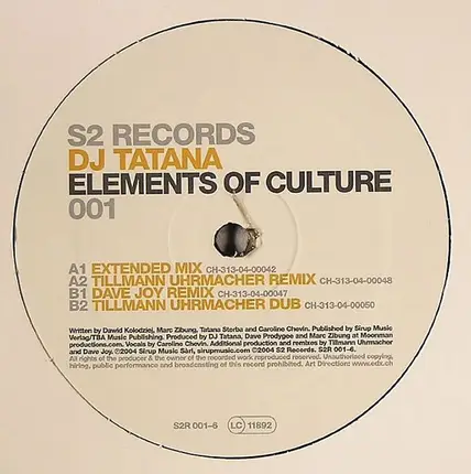 DJ Tatana - Elements Of Culture