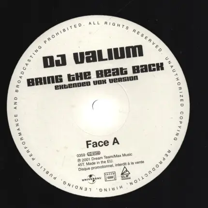 DJ Valium - Bring the Beat Back