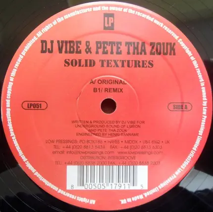 DJ Vibe & Pete Tha Zouk - Solid Textures