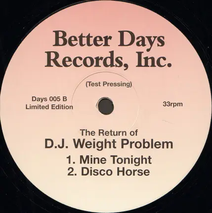 DJ Weight Problem - The Return Of D.J. Weight Problem
