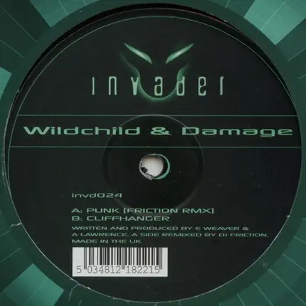 DJ Wildchild, DJ Damage - Punk (Friction Rmx) / Cliffhanger