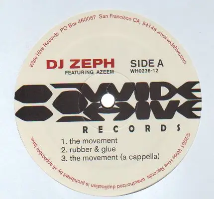 DJ Zeph Featuring Azeem - The Movement / Rubber & Glue / Bronx Zulu