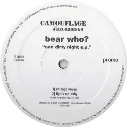 DJ Bear Who ? - One Dirty Night E.P.