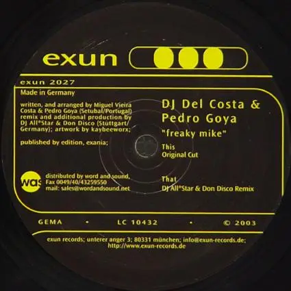 DJ Del Costa & Pedro Goya - Freaky Mike