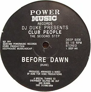 DJ Duke Presents Club People - Before Dawn / Party Time