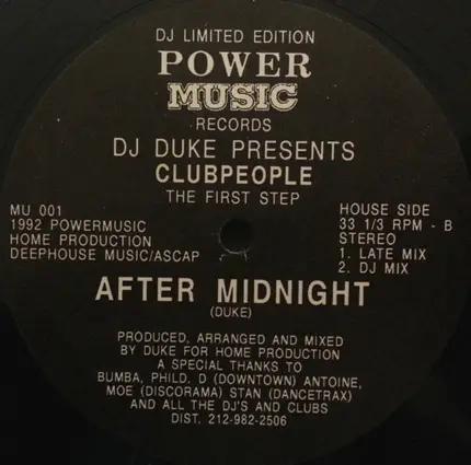 DJ Duke Presents Club People - The First Step