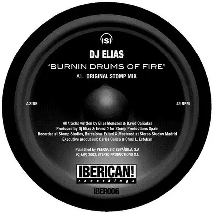 DJ Elias, Elias Meneses - Burnin Drums Of Fire