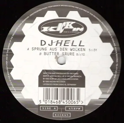 DJ Hell - Sprung Aus Den Wolken / Butter Saure