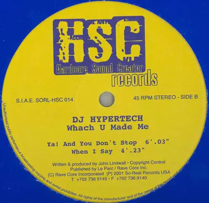 DJ Hypertech - Whach U Made Me