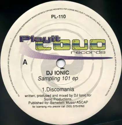 DJ Ionic - Sampling 101 ep