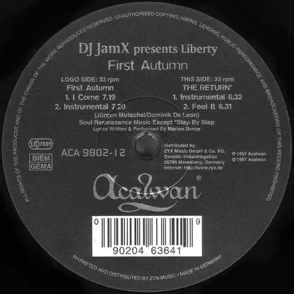 DJ JamX Presents Liberty - First Autumn