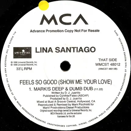 DJ Juanito Presents Lina Santiago - Feels So Good (Show Me Your Love)