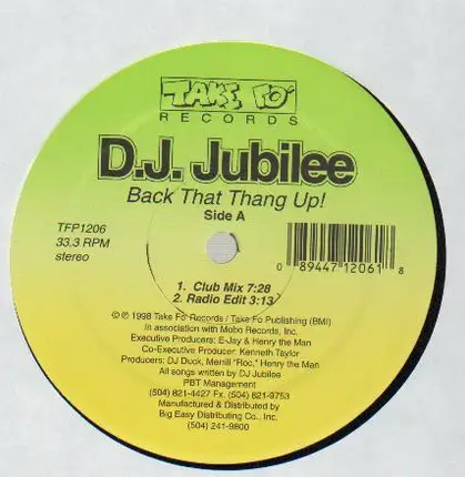 DJ Jubilee - Back That Thang Up