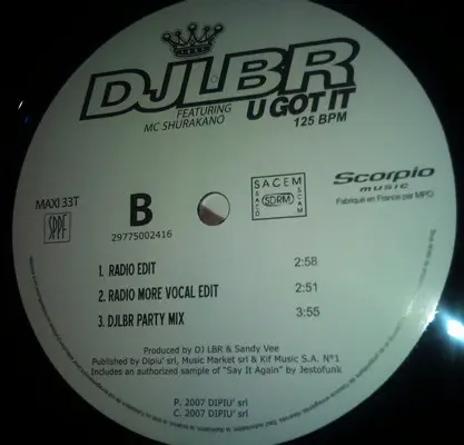 DJ LBR Feat. MC Shurakano - U Got It