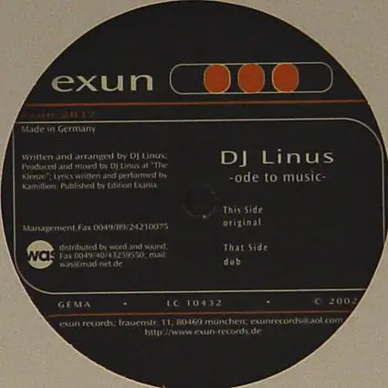 DJ Linus - Ode To Music