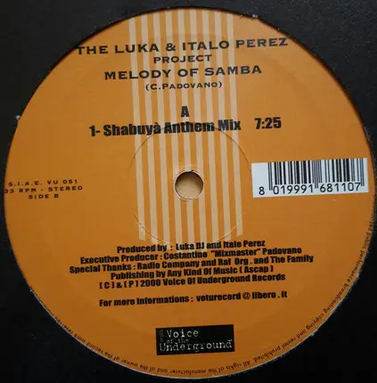 DJ Luka & Italo Perez Project - Melody Of Samba