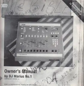 dj marius no. 1 - Owner's Manual