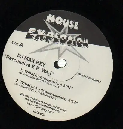 DJ Max Rey - Percussiva E.P. Vol 1