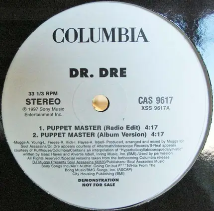 DJ Muggs Presents The Soul Assassins Featuring Dr. Dre And B-Real - Puppet Master