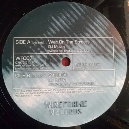 DJ Mutiny - War On The Streets / Synthetic