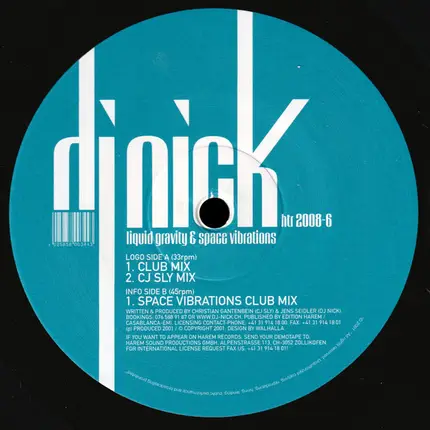 DJ N.I.C.K. - Liquid Gravity / Space Vibrations