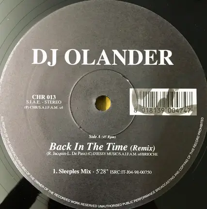 DJ Olander - Back In The Time (Remix)