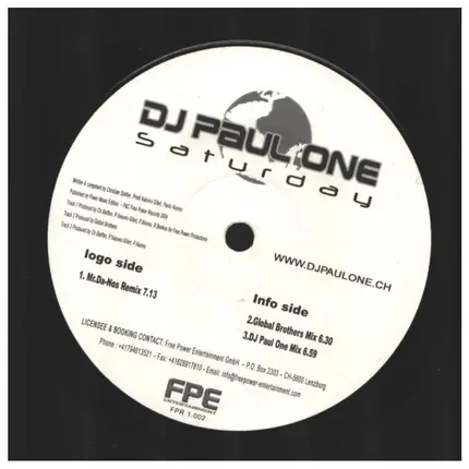 DJ Paul One - Saturday