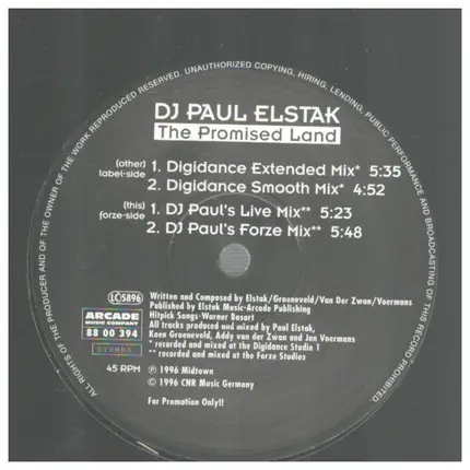 DJ Paul Elstak - The Promised Land