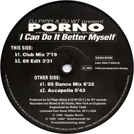 DJ Pippi & DJ WT Present Porno Featuring Jenna Bare - I Can Do It Better Myself