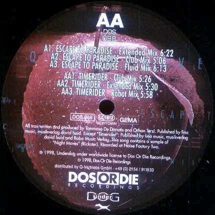 DJ Quicksilver - Escape To Paradise