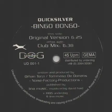 DJ Quicksilver - Bingo Bongo