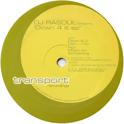 DJ Rasoul - Down 4 It EP