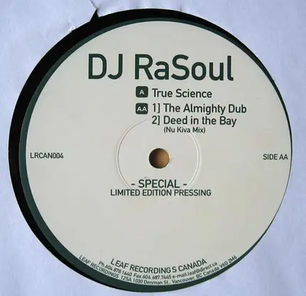 DJ RaSoul - TRUE SCIENCE
