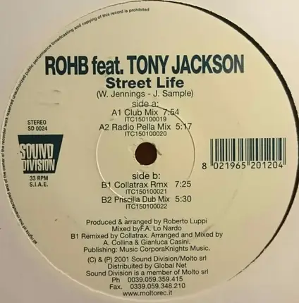 DJ Robby Ruini Vs. Tony Jackson - Street Life