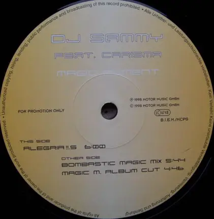 DJ Sammy Feat. Carisma - Magic Moment
