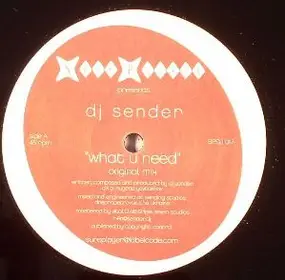 DJ SENDER - What U Need