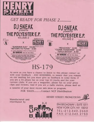 DJ Sneak - The Polyester EP Volume 2
