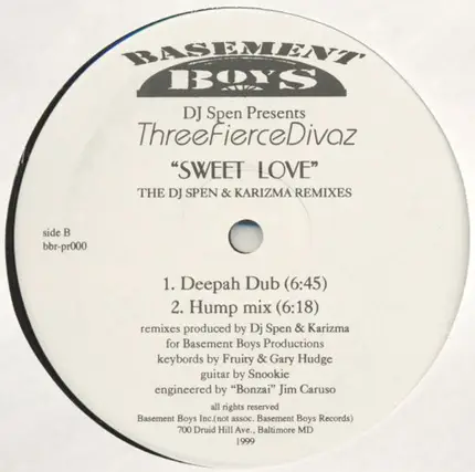 DJ Spen Presents Fierce - Sweet Love (The DJ Spen & Karizma Remixes)