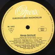 LP - Django Reinhardt Und Quintette Du Hot Club De France - Django Reinhardt Und Der Hot Club De France - Mono