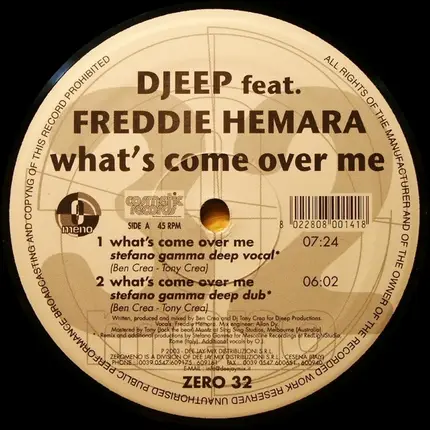 Djeep Feat. Freddy Hemara - What's Come Over Me