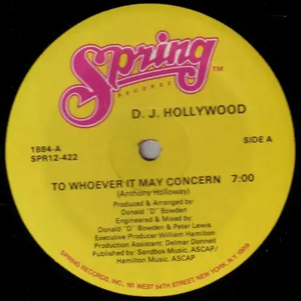 DJ Hollywood - To Whoever It May Concern