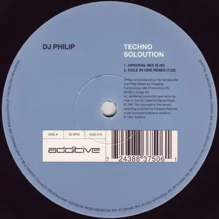 DJ Philip - Techno Soloution / Too Deep
